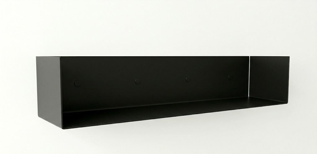 Steel Bookshelf with Upturned Ends